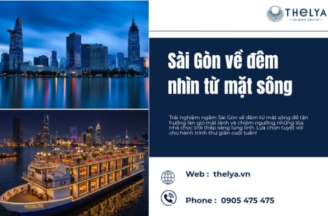 Sài Gòn về đêm nhìn từ mặt sông