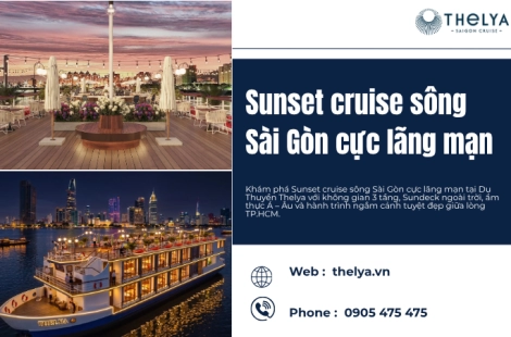 Sunset cruise sông Sài Gòn cực lãng mạn