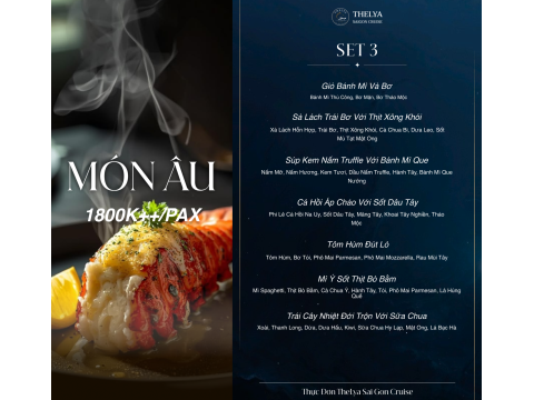 THỰC ĐƠN MÓN ÂU